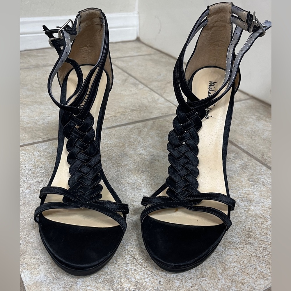 Black Strappy Heels Like New